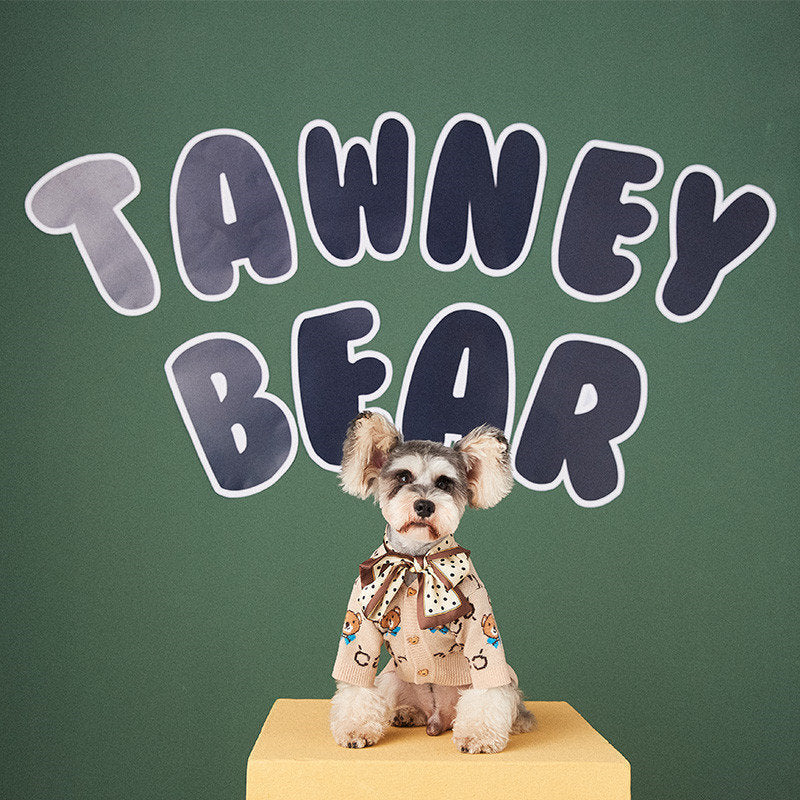 Pet Teddy Schnauzer Sweater Cardigan
