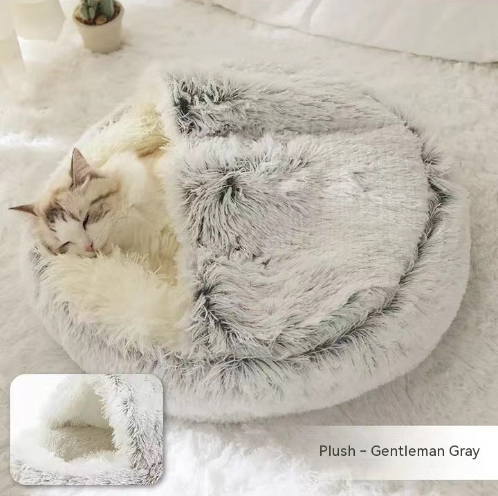 Winter Bed Round Plush Warm Bed