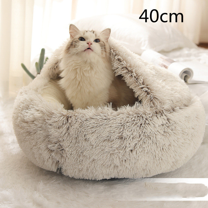 Winter Bed Round Plush Warm Bed