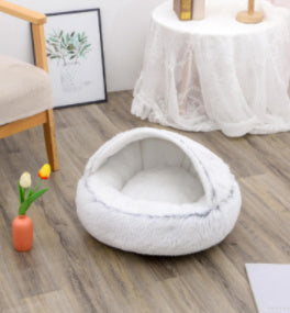 Winter Bed Round Plush Warm Bed