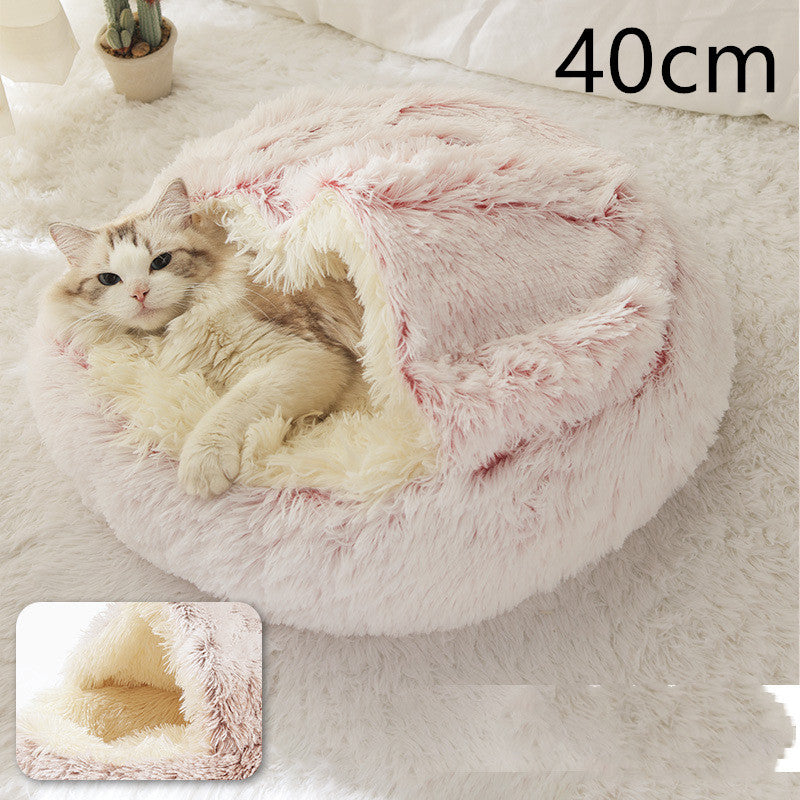 Winter Bed Round Plush Warm Bed