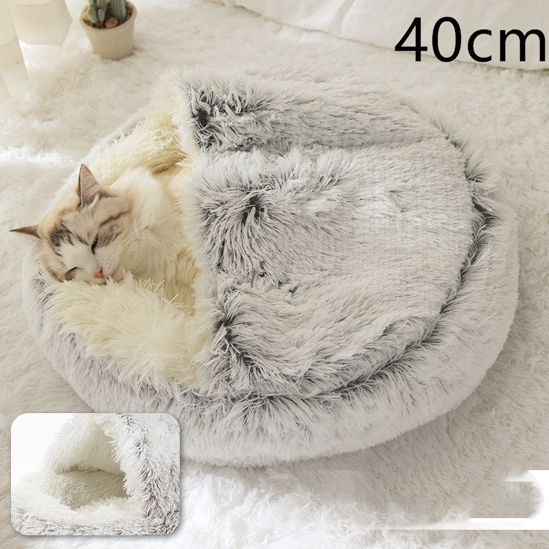 Winter Bed Round Plush Warm Bed