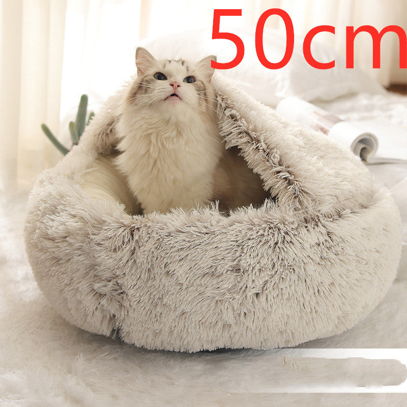 Winter Bed Round Plush Warm Bed