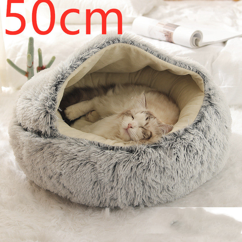 Winter Bed Round Plush Warm Bed