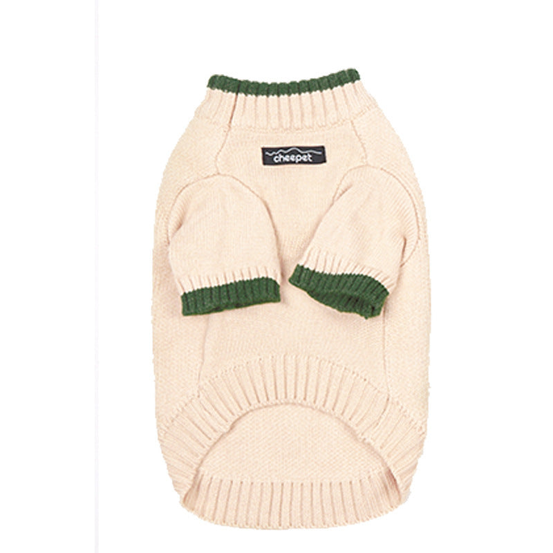 Contrast Color Winter Fashion Pet Sweater