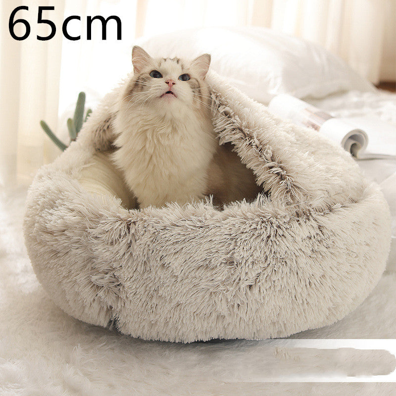 Winter Bed Round Plush Warm Bed