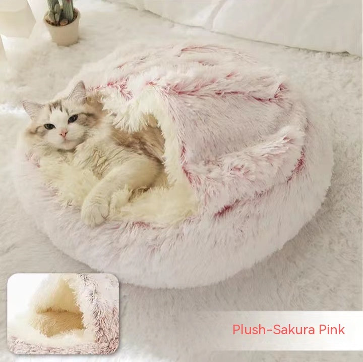 Winter Bed Round Plush Warm Bed