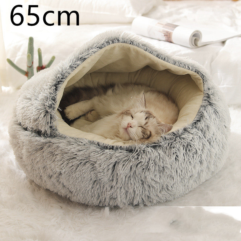 Winter Bed Round Plush Warm Bed