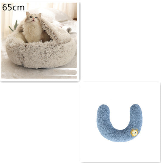 Winter Bed Round Plush Warm Bed