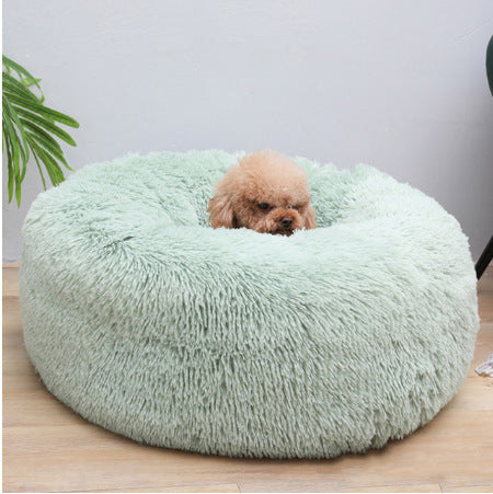 Soft Thick Cotton Plush Round Pet Bed