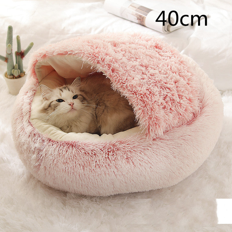 Winter Bed Round Plush Warm Bed