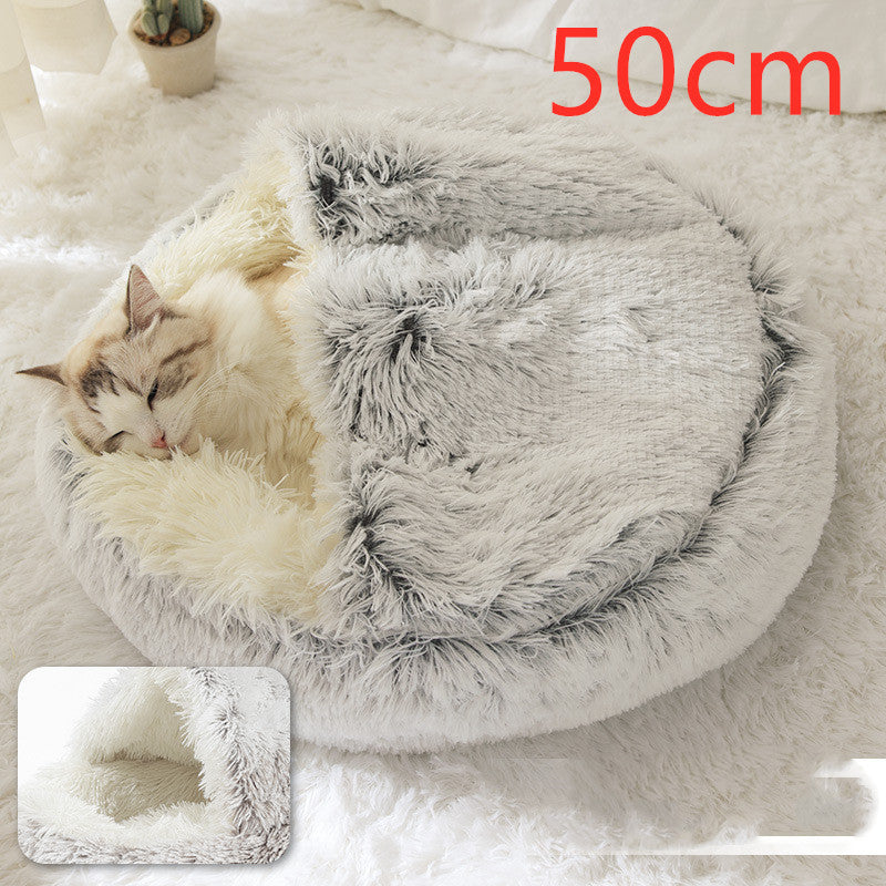 Winter Bed Round Plush Warm Bed
