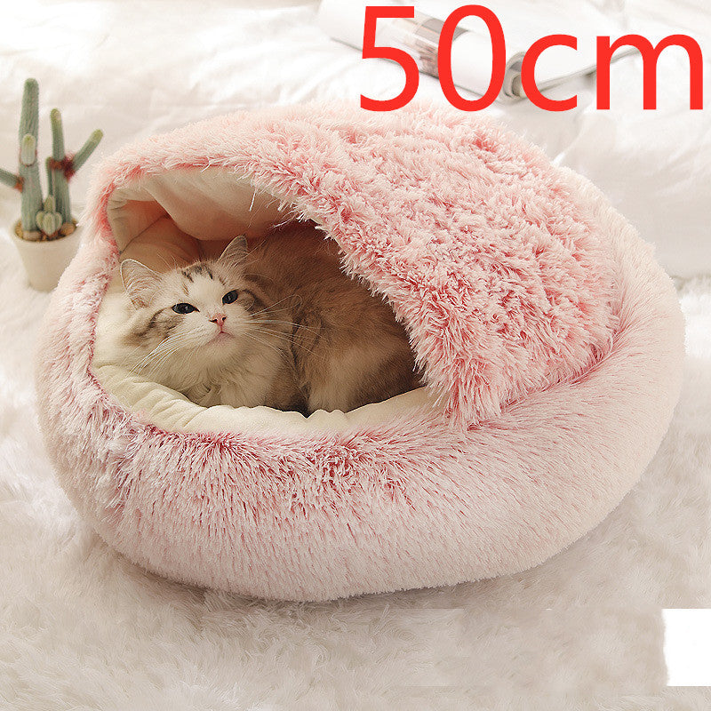 Winter Bed Round Plush Warm Bed