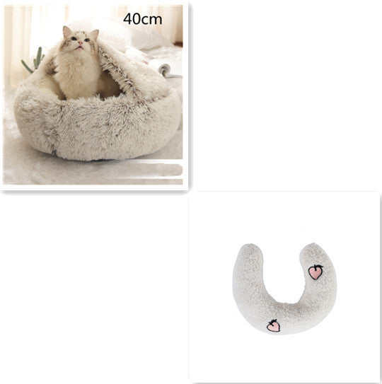Winter Bed Round Plush Warm Bed