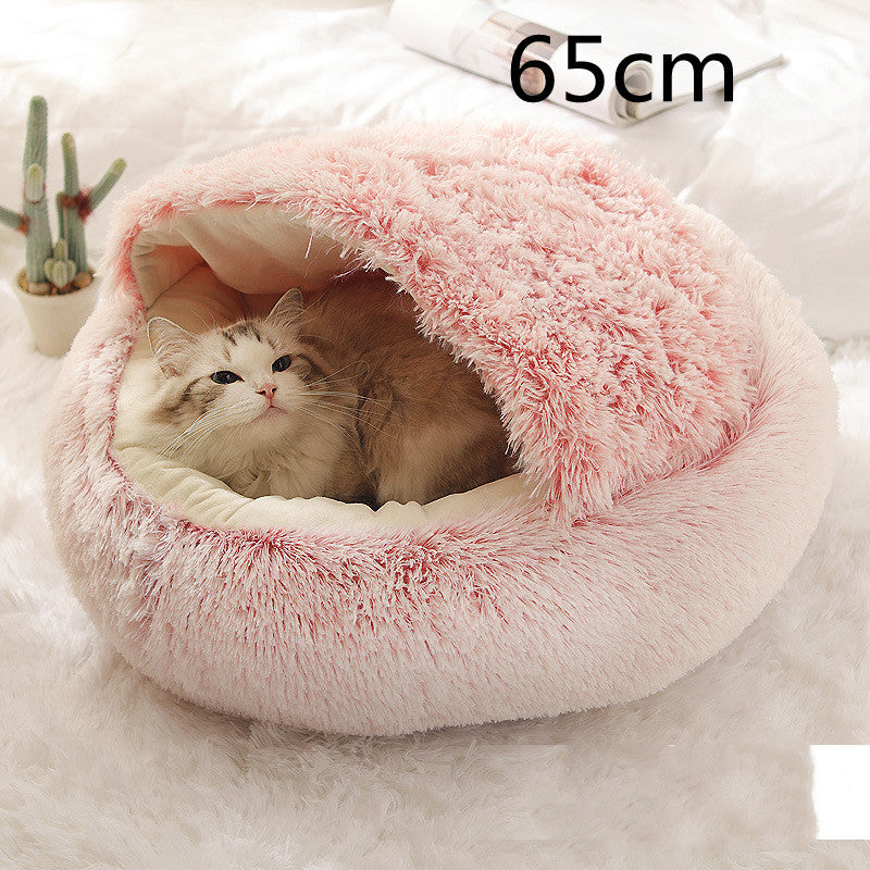 Winter Bed Round Plush Warm Bed