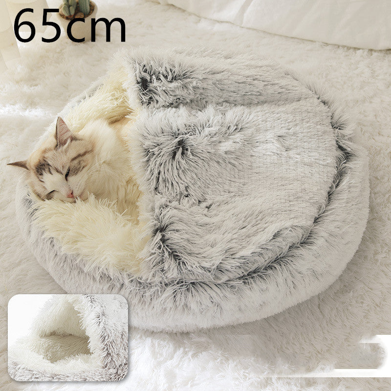 Winter Bed Round Plush Warm Bed
