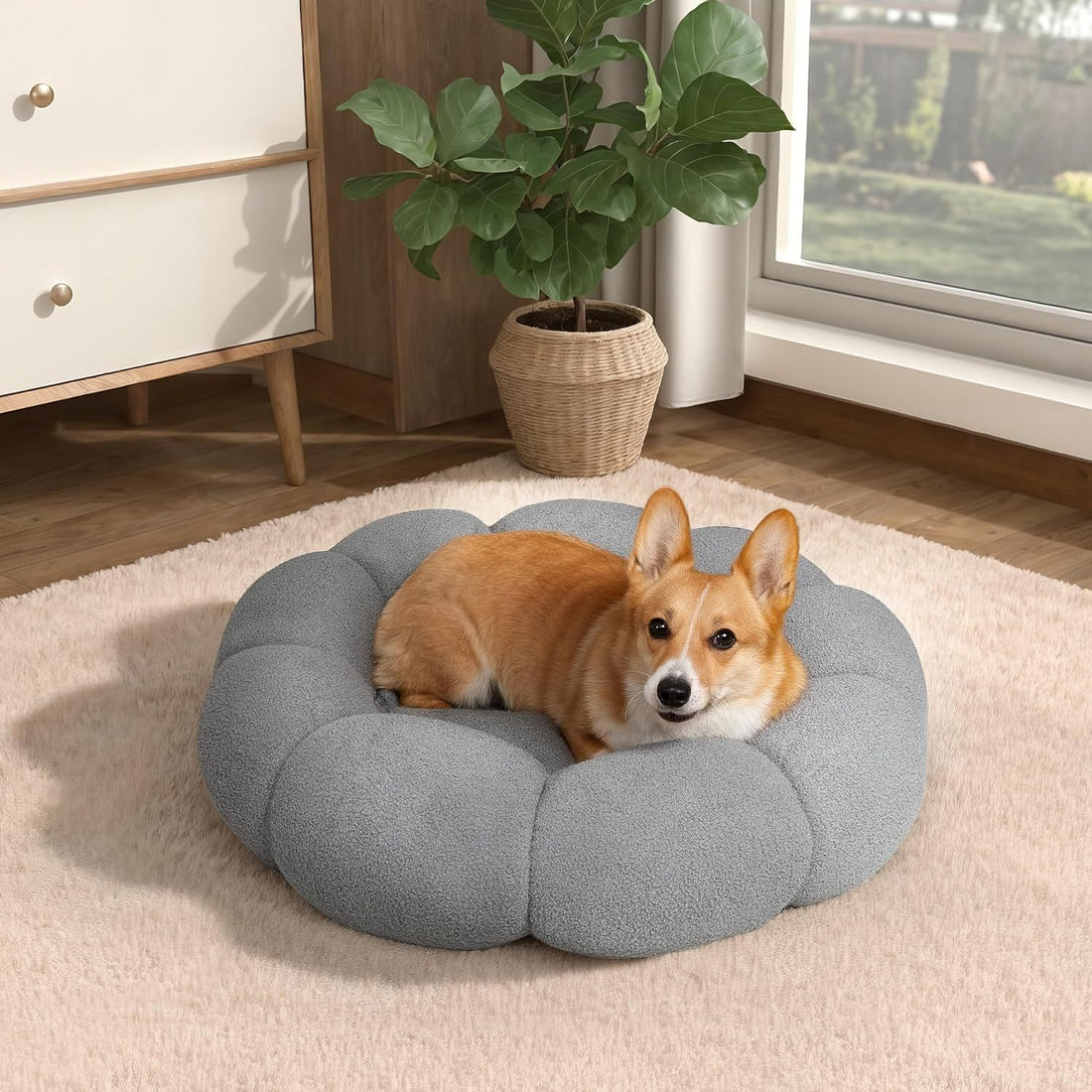 Fluffy Flower Pet Bed