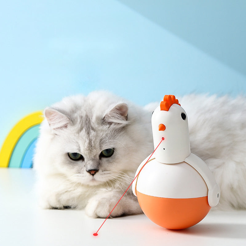 Electric Cat Chicken Glass Laser Sound Cat Toy