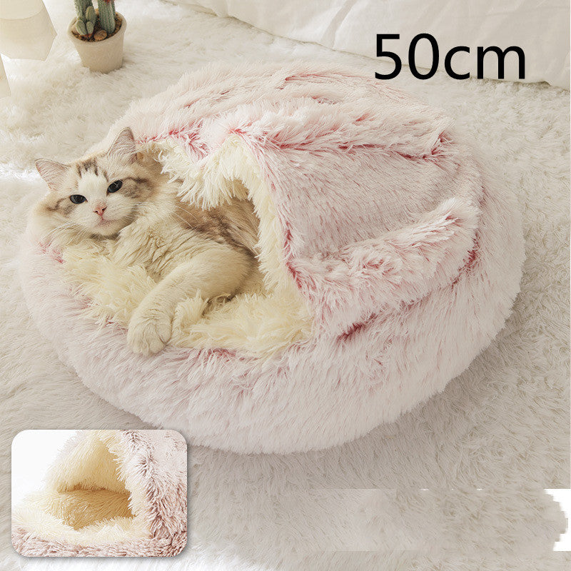 Winter Bed Round Plush Warm Bed