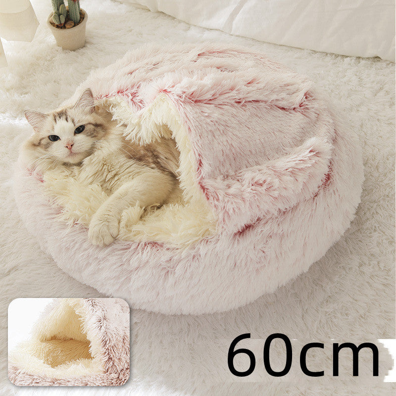 Winter Bed Round Plush Warm Bed