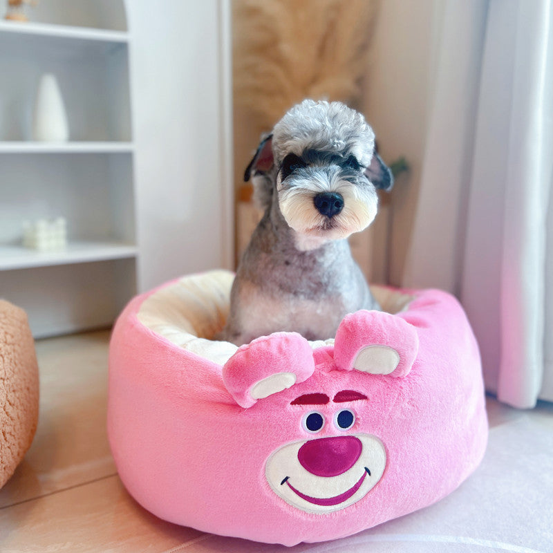 Universal Winter Plush Cushion Round Bed