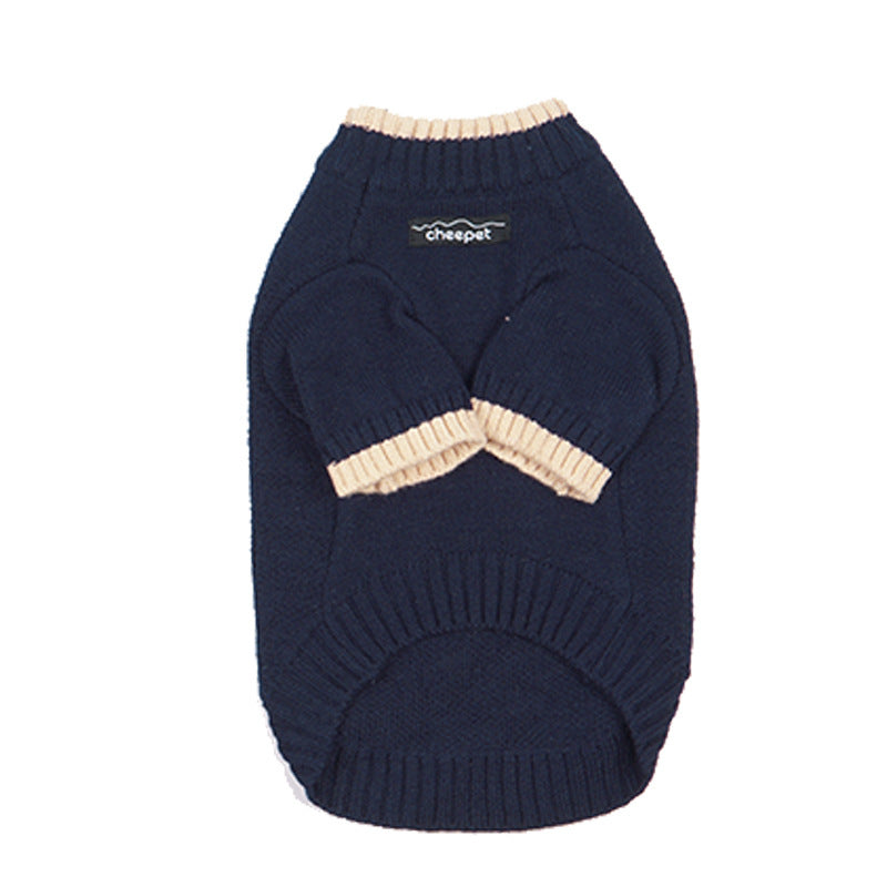 Contrast Color Winter Fashion Pet Sweater