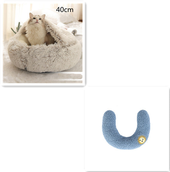 Winter Bed Round Plush Warm Bed