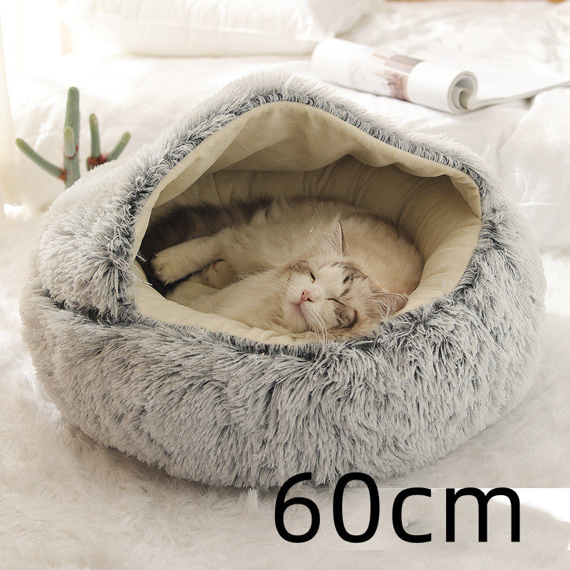 Winter Bed Round Plush Warm Bed