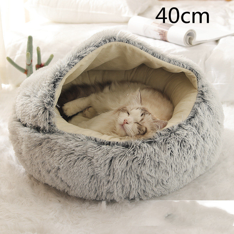 Winter Bed Round Plush Warm Bed