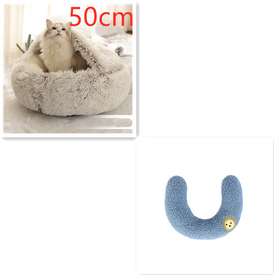 Winter Bed Round Plush Warm Bed