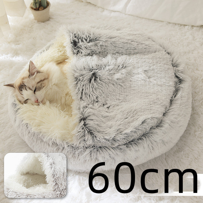 Winter Bed Round Plush Warm Bed