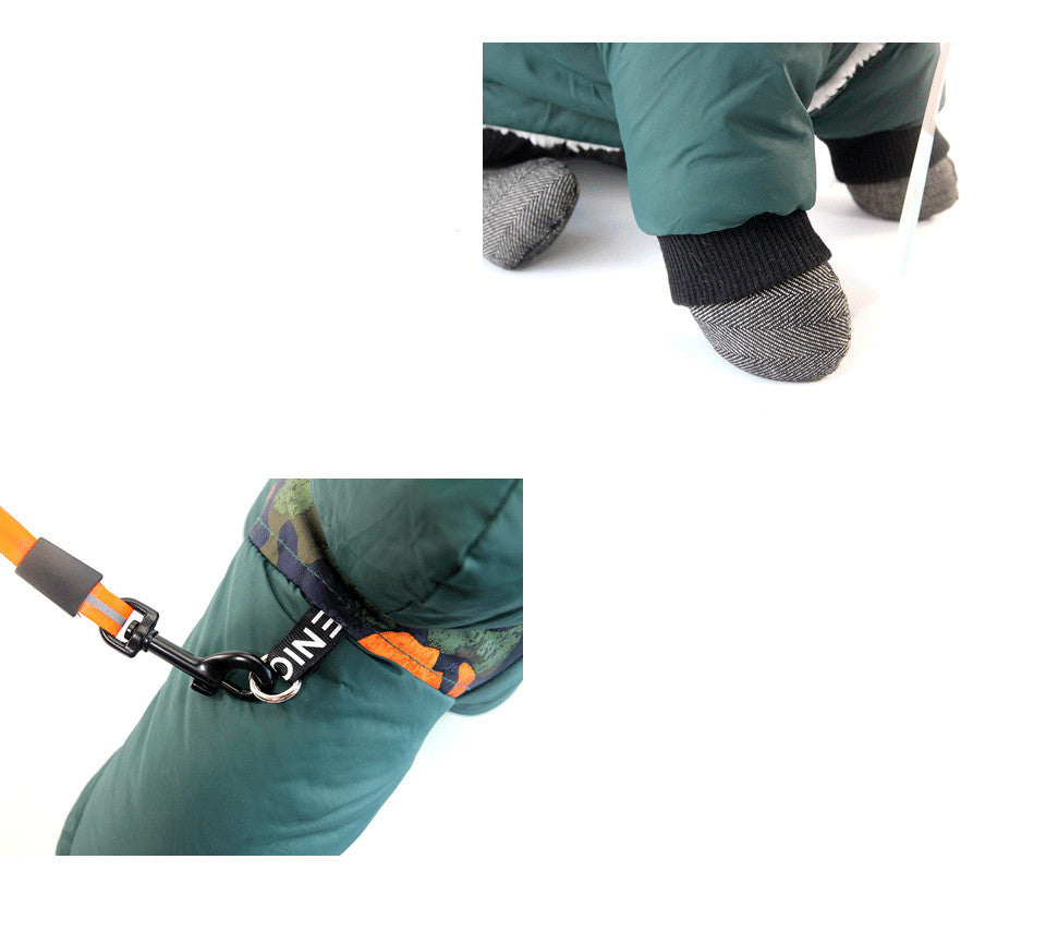 Pet Warm  Coat Traction Rope Clothes