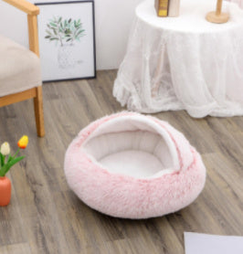 Winter Bed Round Plush Warm Bed