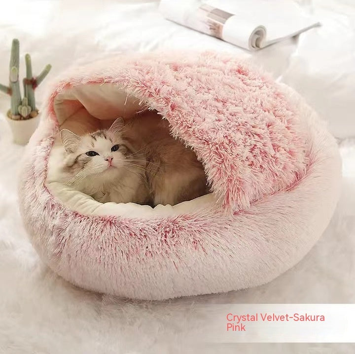 Winter Bed Round Plush Warm Bed