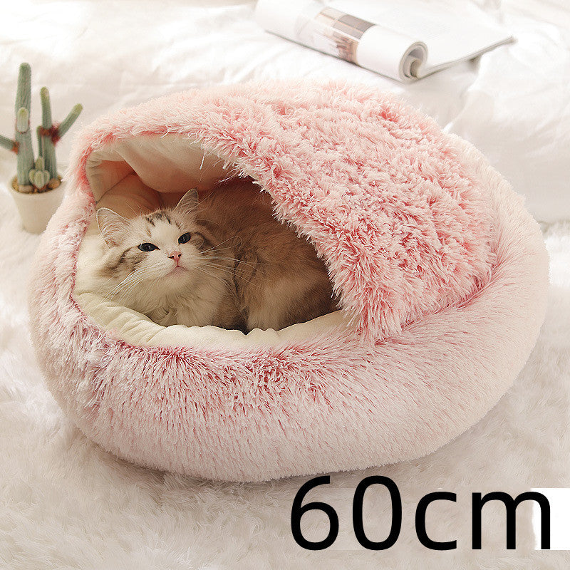 Winter Bed Round Plush Warm Bed