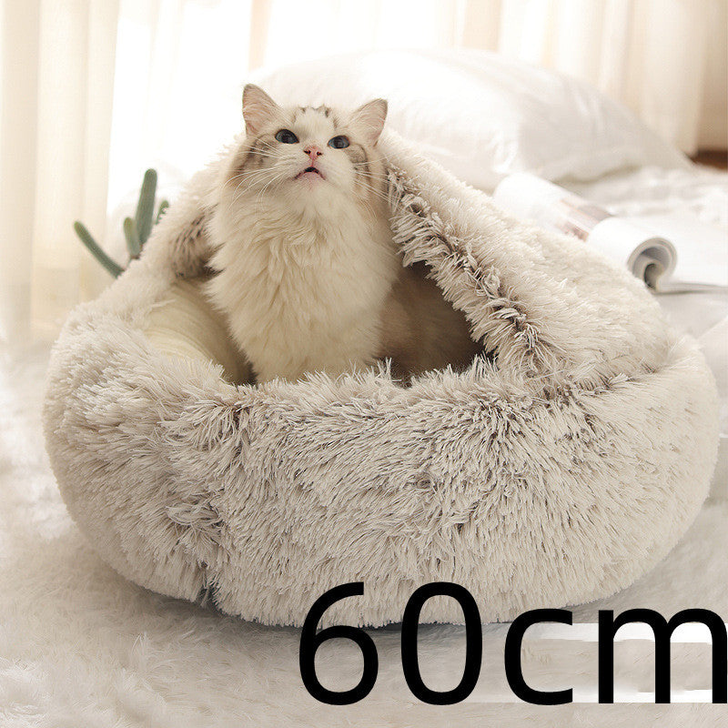 Winter Bed Round Plush Warm Bed