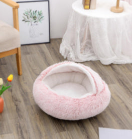 Winter Bed Round Plush Warm Bed