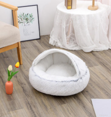 Winter Bed Round Plush Warm Bed