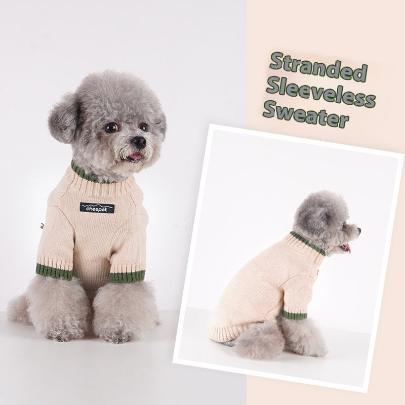 Contrast Color Winter Fashion Pet Sweater